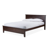 Baxton Studio SB337-Twin Bed-Cappuccino Spuma Contemporary Twin-Size Bed